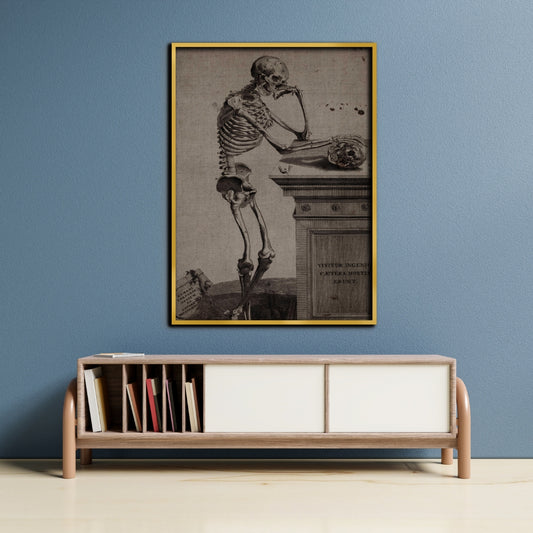 Memento Mori Canvas Painting Framed Wall Art