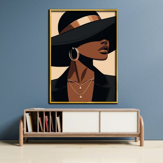 Silent Glamour Canvas Painting Framed Wall Art