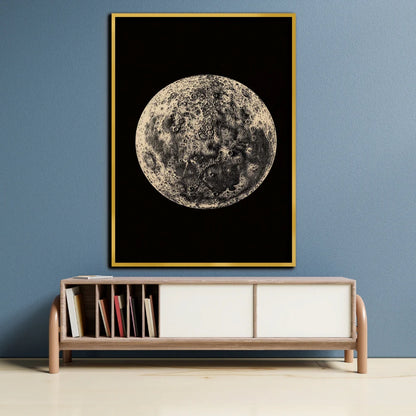 Lunar Enigma Canvas Painting Framed Wall Art