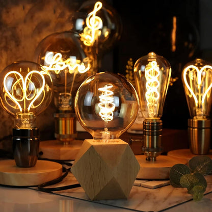 Aurea Hexa Solid Wood Table Lamp