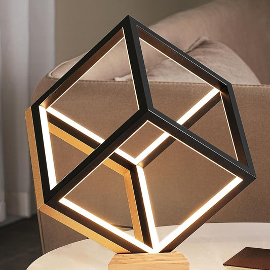 Aurea Square Solid Wood Table Lamp