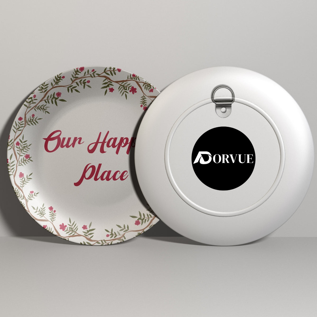 Our Happy Place Positive Quote Ceramic Wall Plate Home Décor