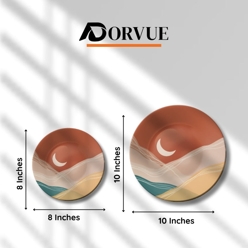 Crescent Moon Boho Decorative Wall Plate