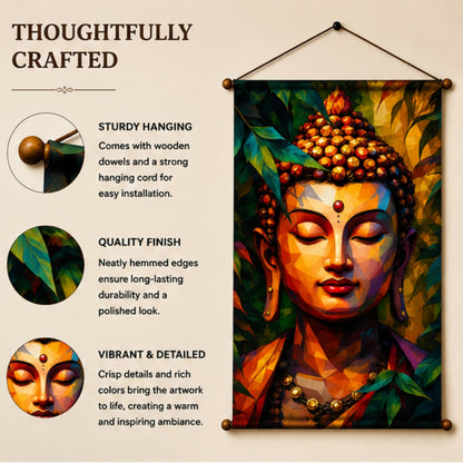 Buddha Tapestry Wall Hanging for Living Room & Bedroom | Meditation Buddha Wall Decor with Spiritual Zen Art | Aesthetic Fabric Tapestry for Home, Yoga Room & Meditation Decor 20x30 Inch