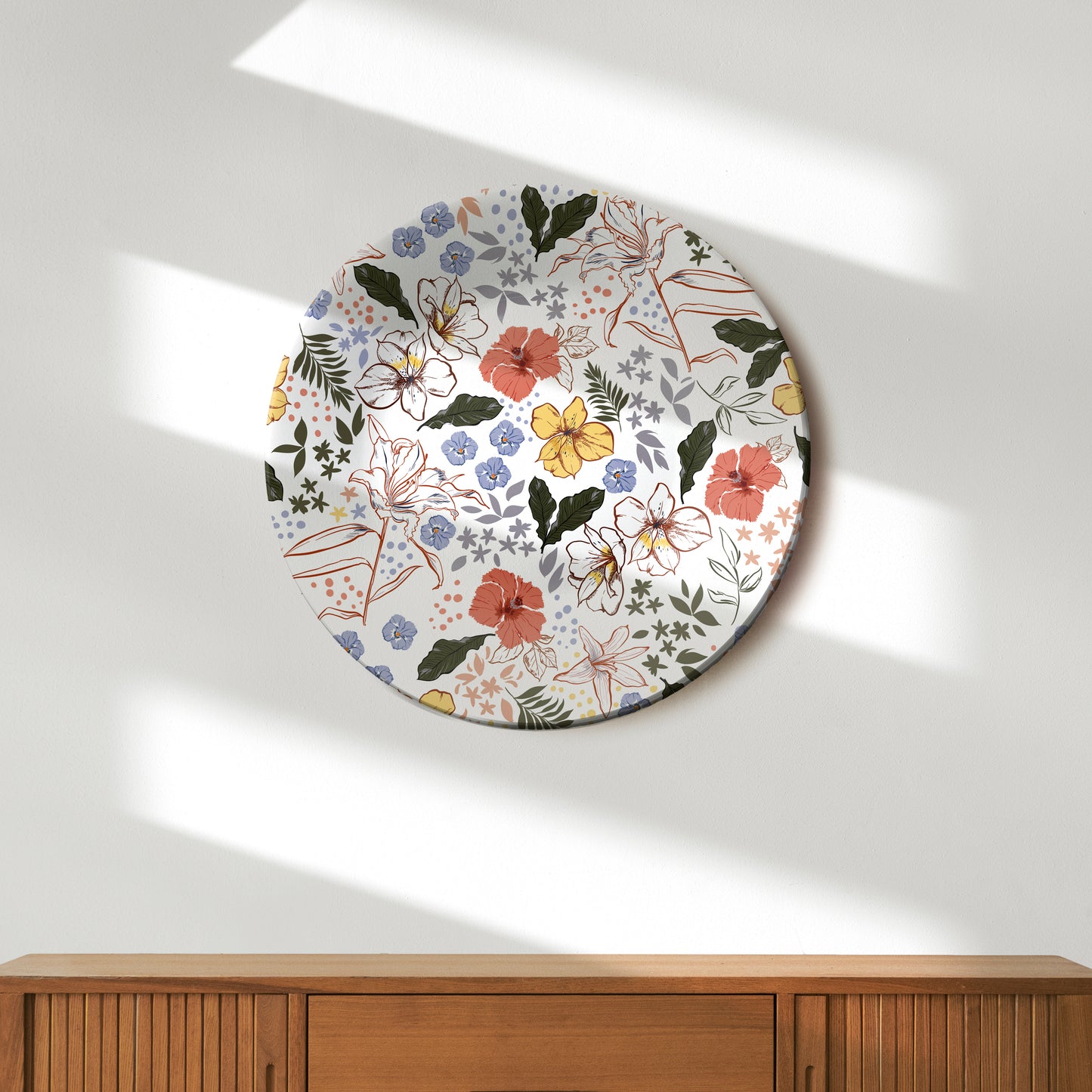 Spring Sonata Flower Ceramic Decorative Wall Plate