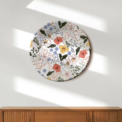 Spring Sonata Flower Ceramic Decorative Wall Plate