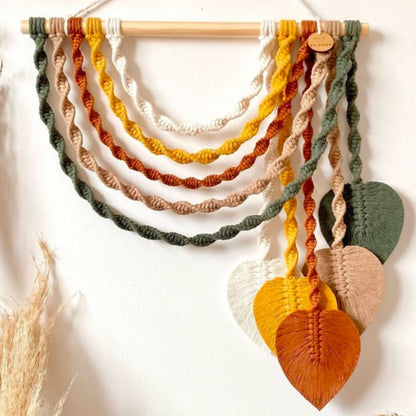 Colourful Knots Boho Macrame Wall Hanging Tapestry