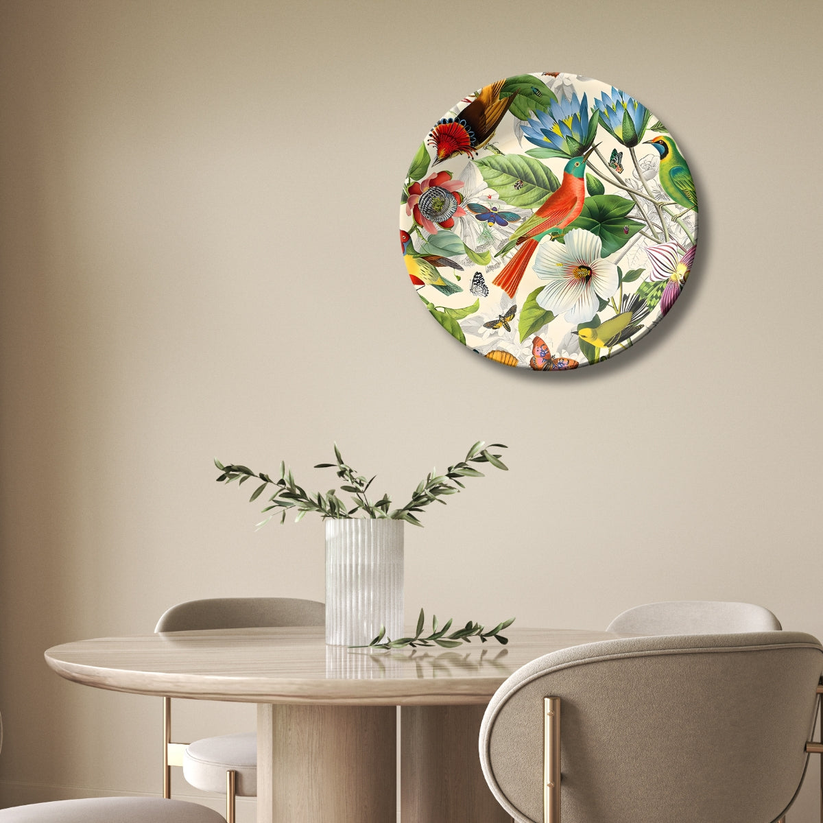 Hummingbird Colourful Ceramic Wall Plate Home Décor