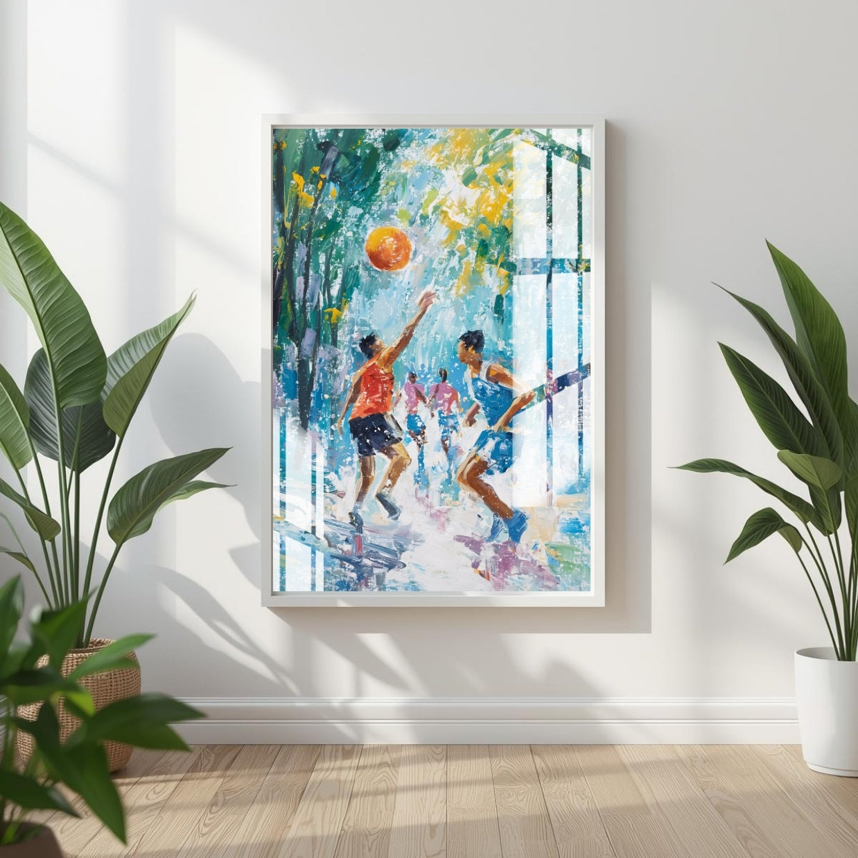 Chasing the Ball Metal Print With or Without Frame Wall Art