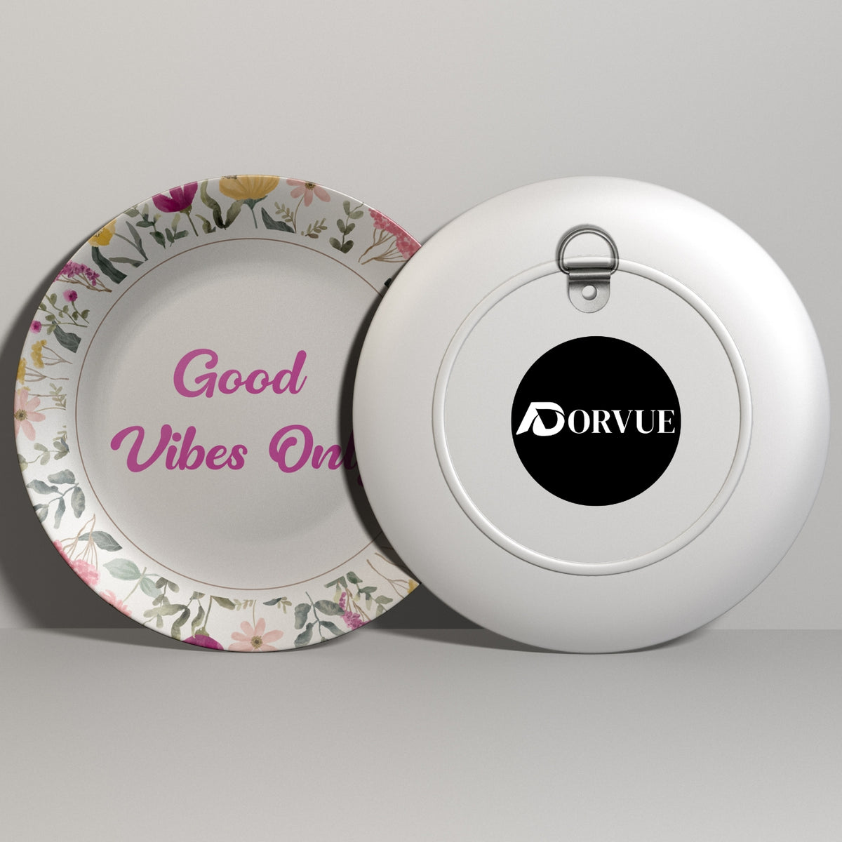 Good Vibes Only Positive Quote Ceramic Wall Plate Home Décor