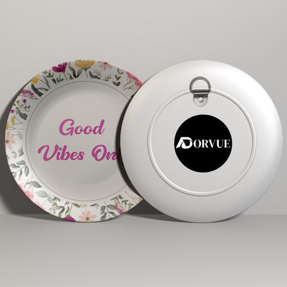 Good Vibes Only Positive Quote Ceramic Wall Plate Home Décor