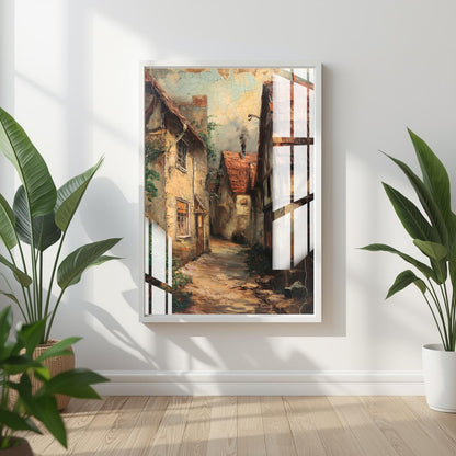 Vintage Pathway Metal Print With or Without Frame Wall Art