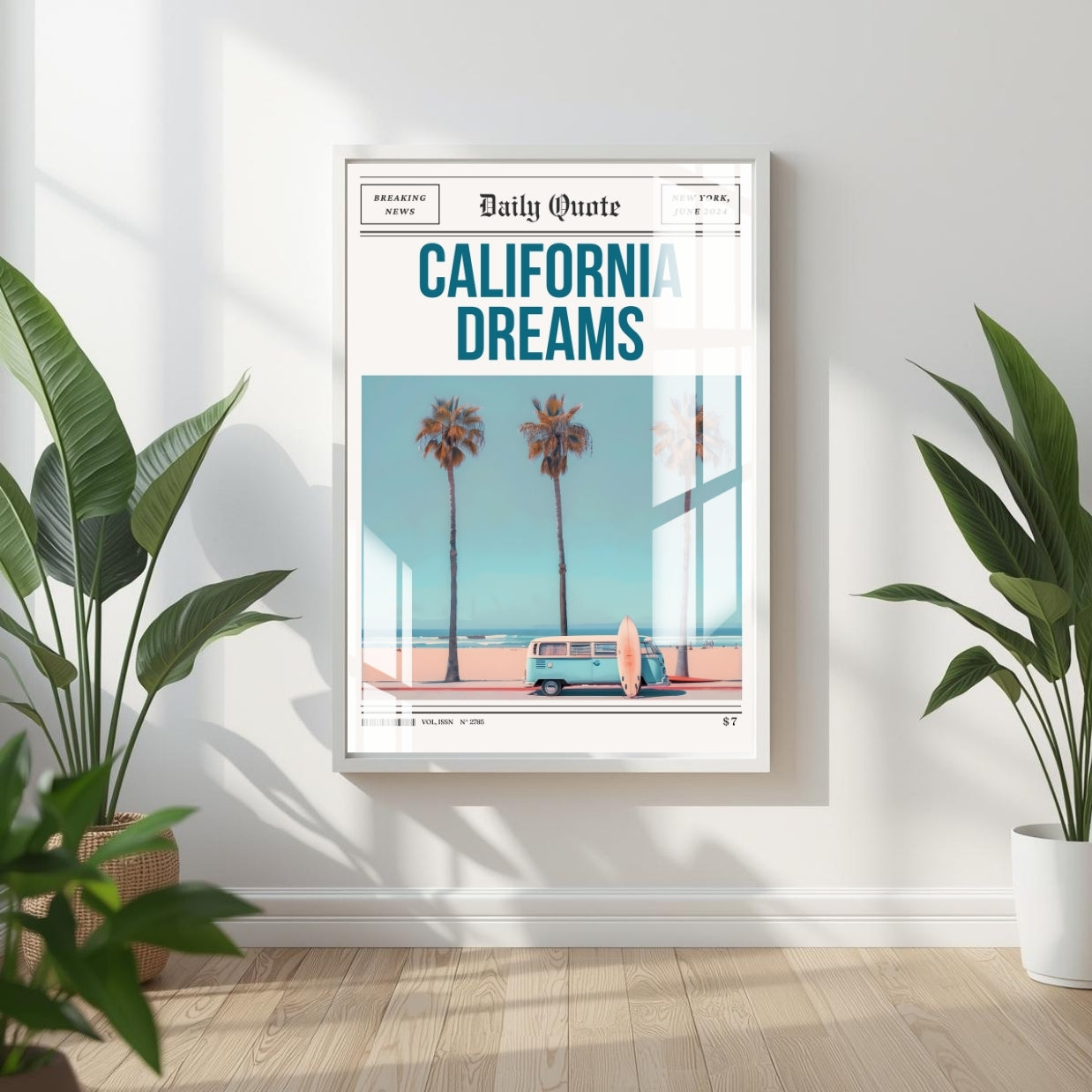 California Dreams Metal Print With or Without Frame Wall Art