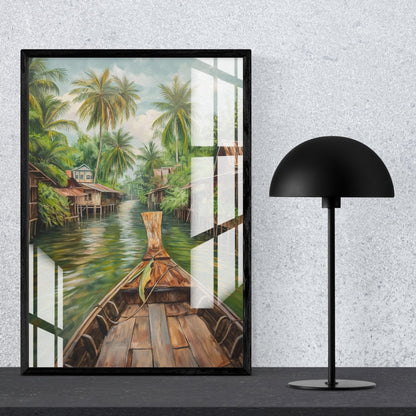 Backwater Serenity Metal Print With or Without Frame Wall Art