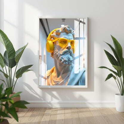 Neo Classical The Neon Icon Metal Print With or Without Frame Wall Art