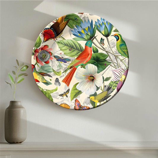 Hummingbird Colourful Ceramic Wall Plate Home Décor