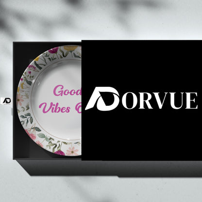Good Vibes Only Positive Quote Ceramic Wall Plate Home Décor
