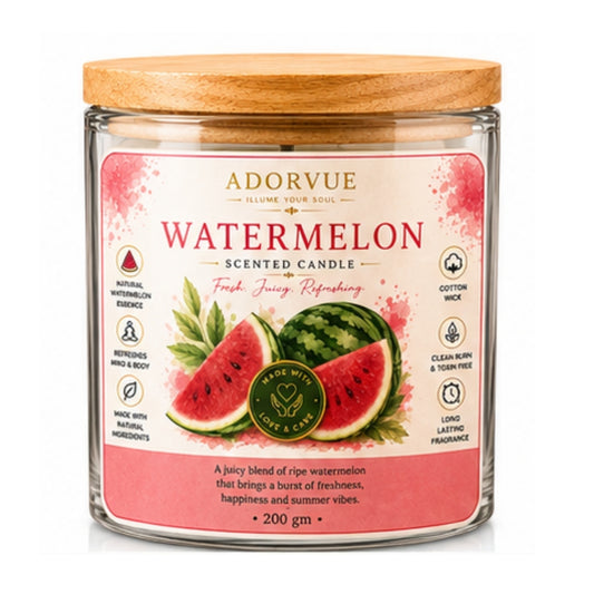 Watermelon Scented Candle for Home Decor & Gifting | Soy Wax Aromatherapy Candle