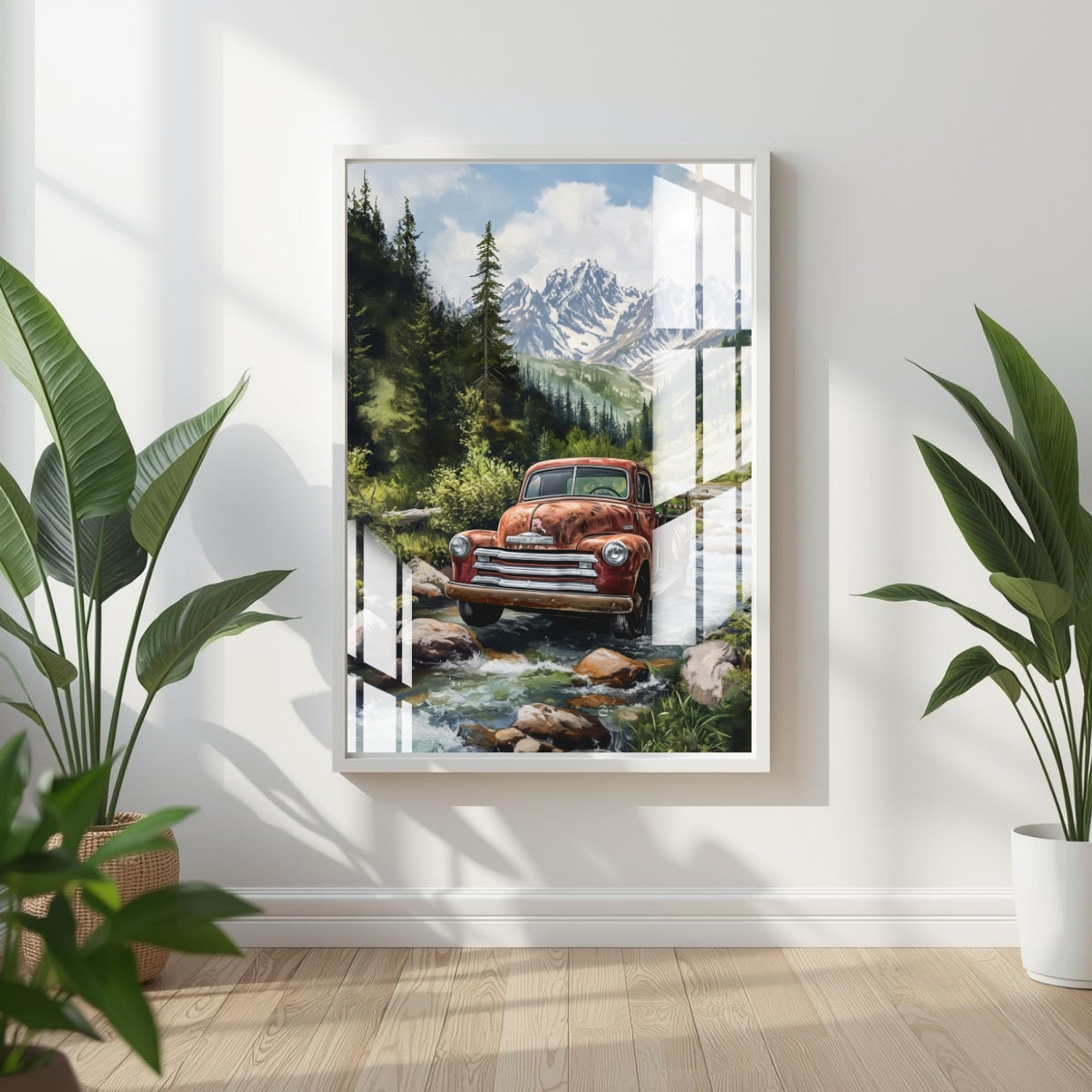 Rustic Escape Drive Metal Print With or Without Frame Wall Art
