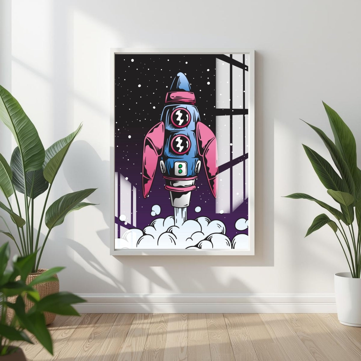 Cosmic Takeoff Metal Print With or Without Frame Wall Art