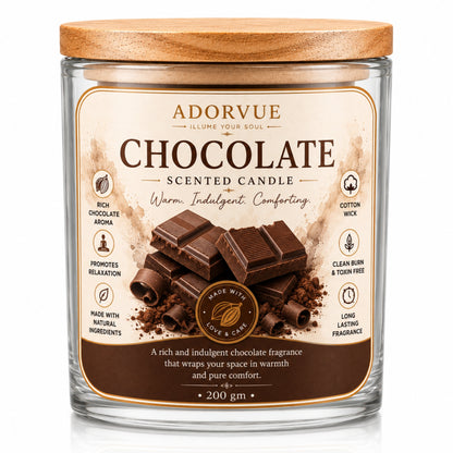 Chocolate Scented Candle for Home Décor & Gifting | Natural Soy Wax Aromatherapy Candle