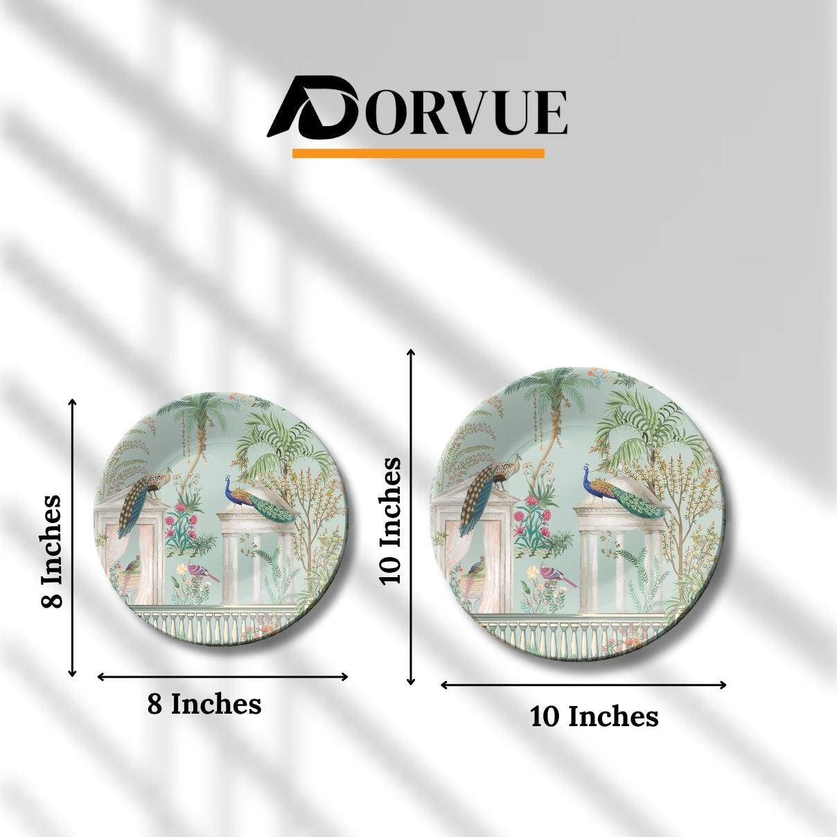 Majestic Courtyard Birds Peacock Decorative Wall Plate