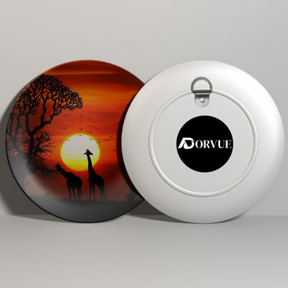 Crimson Safari Decorative Ceramic Wall Plate