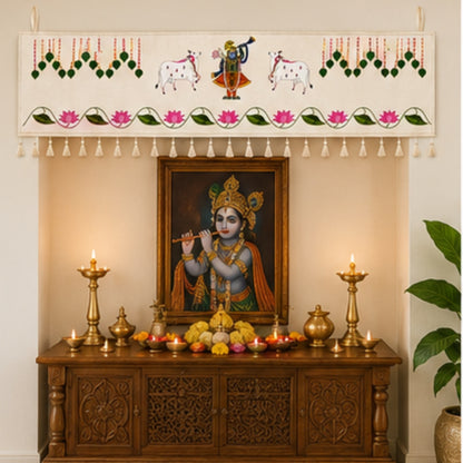 Pichwai Toran for Main Door Entrance, Pooja Mandir & Housewarming Gift