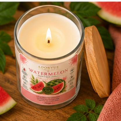 Watermelon Scented Candle for Home Decor & Gifting | Soy Wax Aromatherapy Candle