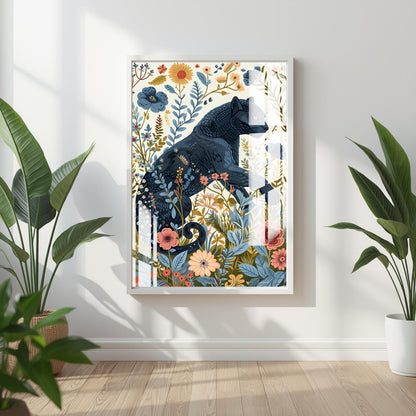 Floral Guardian Metal Print With or Without Frame Wall Art