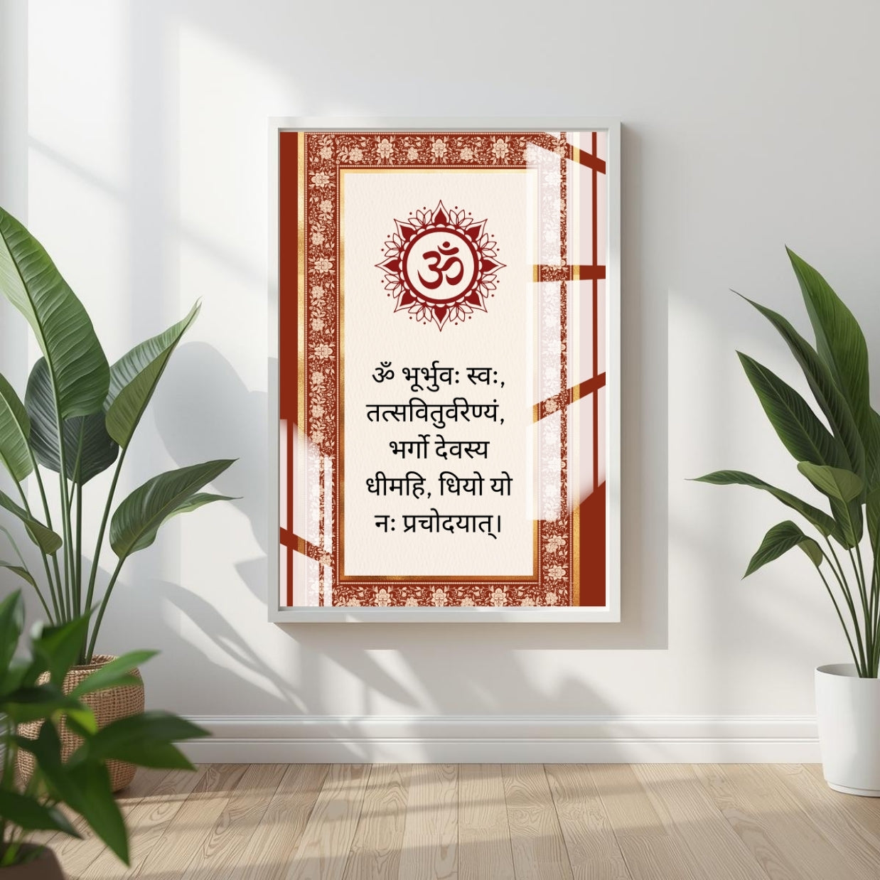 Gayatri Mantra Metal Print With or Without Frame Wall Art
