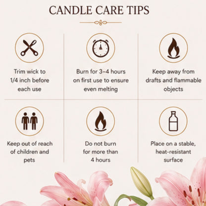 Lily Scented Candle for Home Décor & Gifting | Natural Soy Wax Aromatherapy Candle