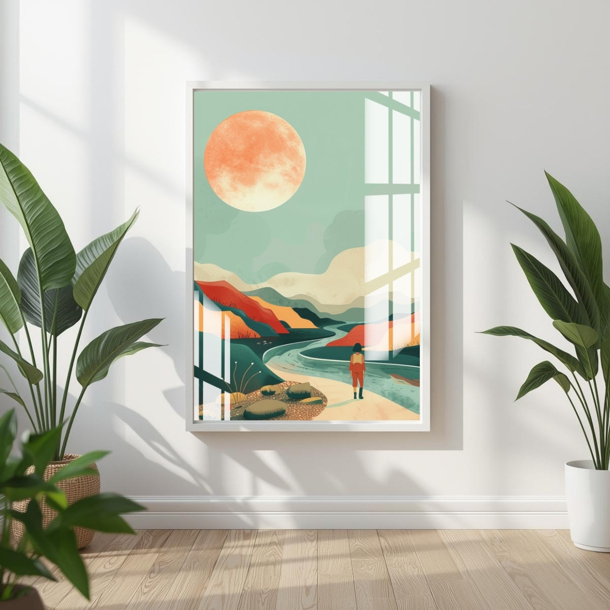 Under the Amber Moon Metal Print With or Without Frame Wall Art