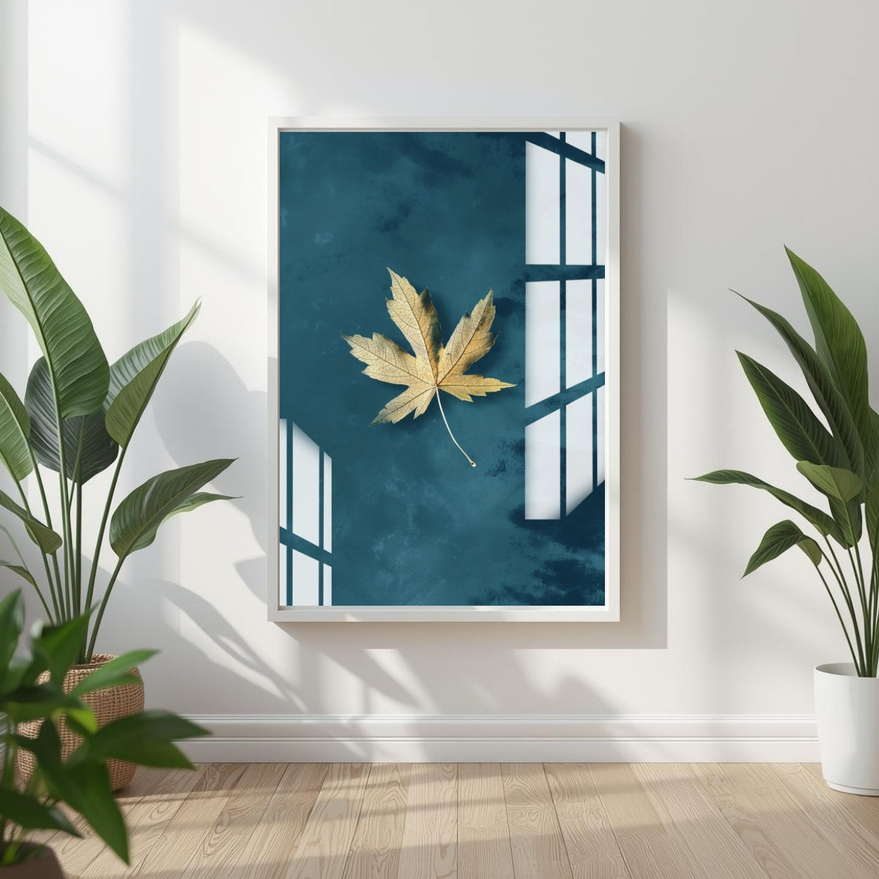 Golden Stillness Metal Print With or Without Frame Wall Art