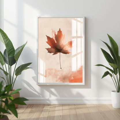 Maple Autumn Metal Print With or Without Frame Wall Art