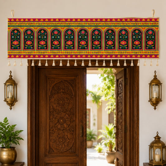 Floral Toran for Main Door Entrance, Window, Pooja Mandir & Housewarming Gift
