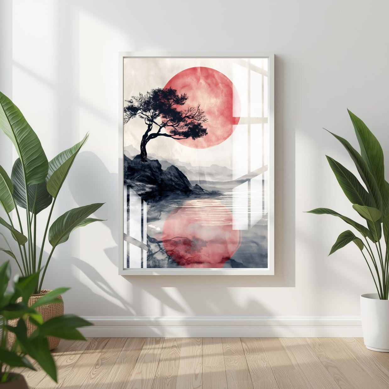 Reflections of the Red Moon Metal Print With or Without Frame Wall Art