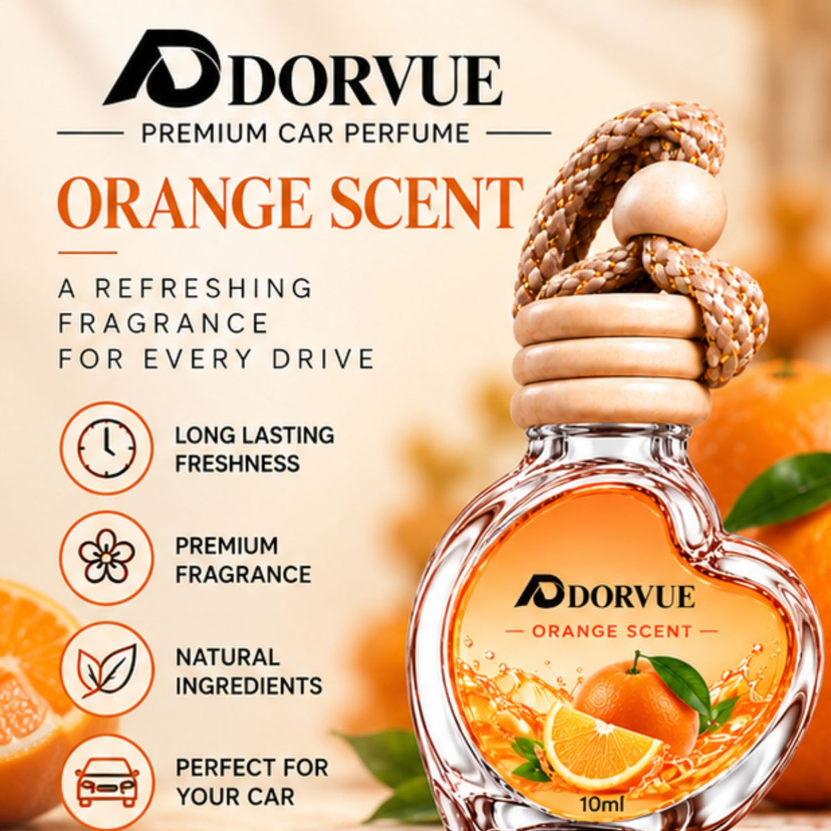 Orange Automatic Air Car Freshener 10ml