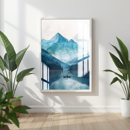 Serenity in Blue Metal Print With or Without Frame Wall Art