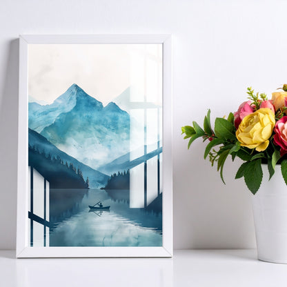 Serenity in Blue Metal Print With or Without Frame Wall Art
