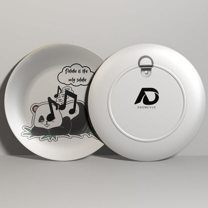 Delulu Is The Only Solulu Panda Art Wall Plate