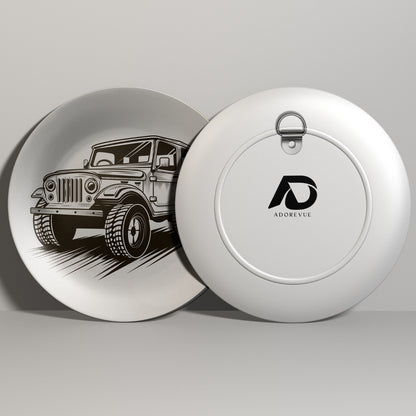 Rugged Adventure Jeep Decorative Wall Plate