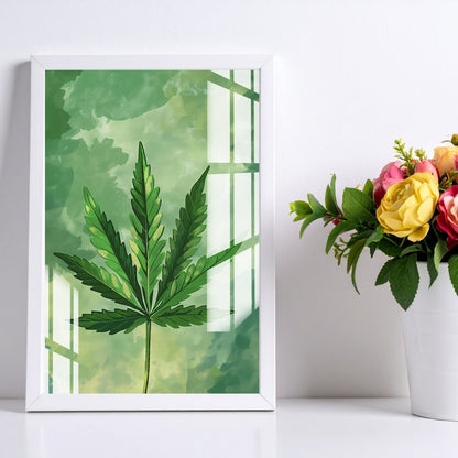 Green Stillness Metal Print With or Without Frame Wall Art