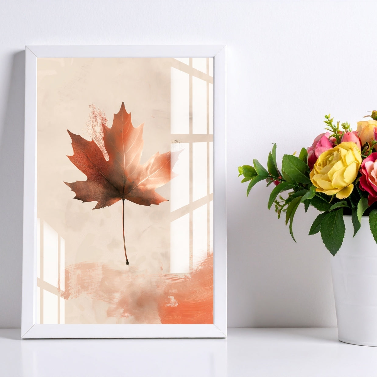 Maple Autumn Metal Print With or Without Frame Wall Art