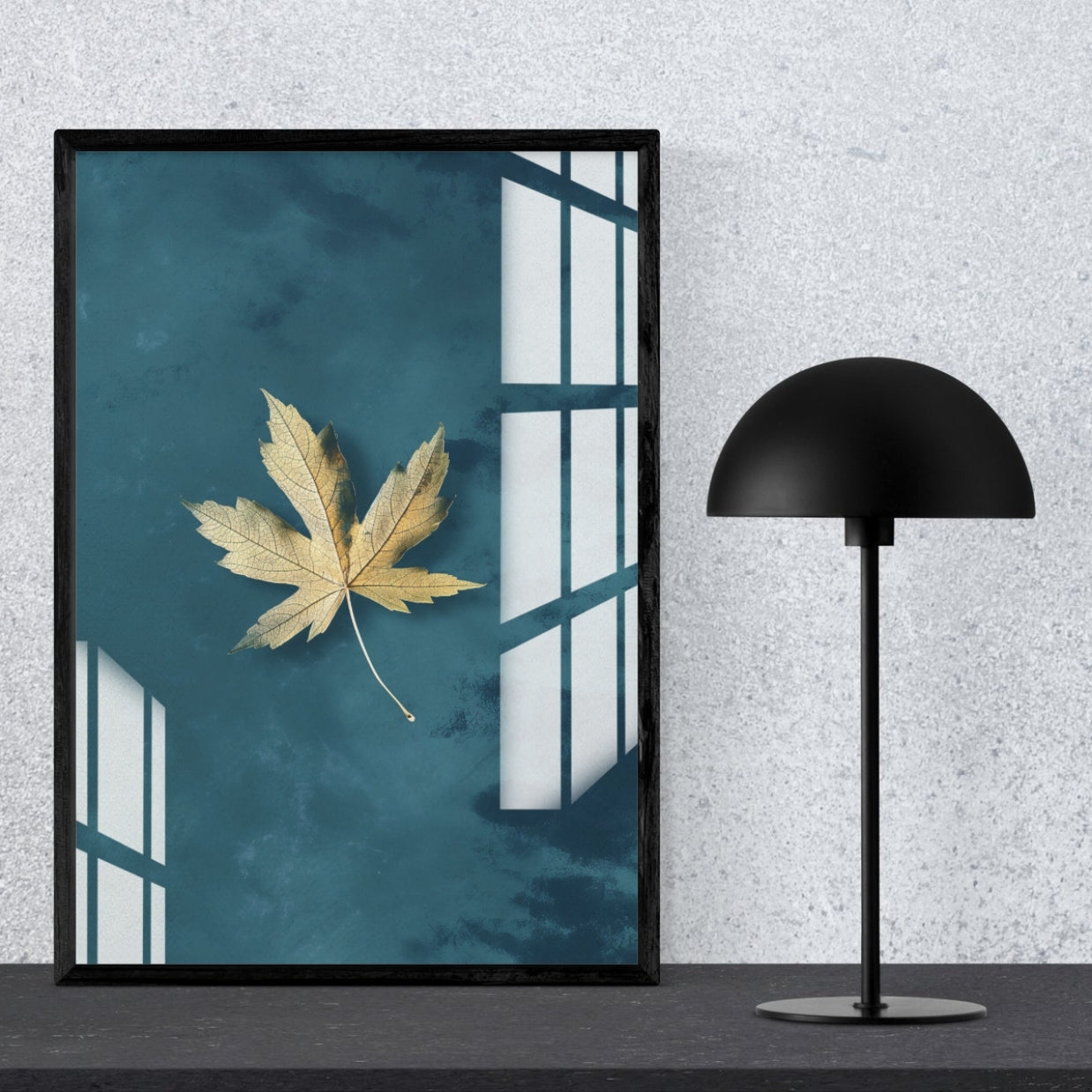 Golden Stillness Metal Print With or Without Frame Wall Art