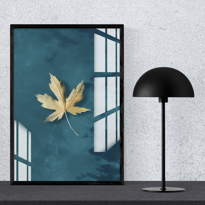 Golden Stillness Metal Print With or Without Frame Wall Art