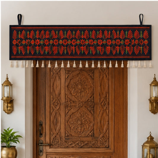 Traditional Floral Border  Toran for Main Door Entrance, Pooja Mandir & Housewarming Gift