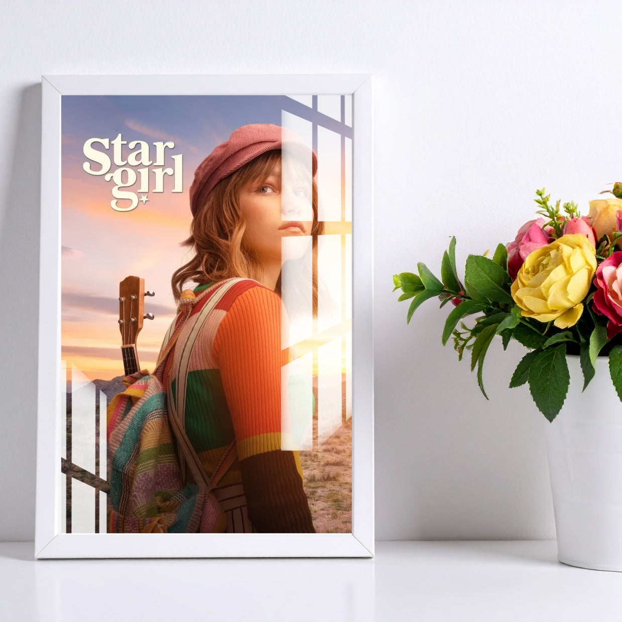 Star Girl Metal Print With or Without Frame Wall Art