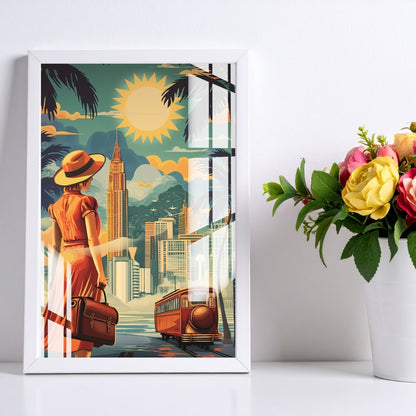 City Escape The Traveler’s View Metal Print With or Without Frame Wall Art