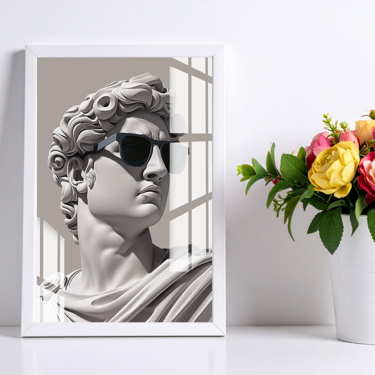 Neo Classical Cool Metal Print With or Without Frame Wall Art